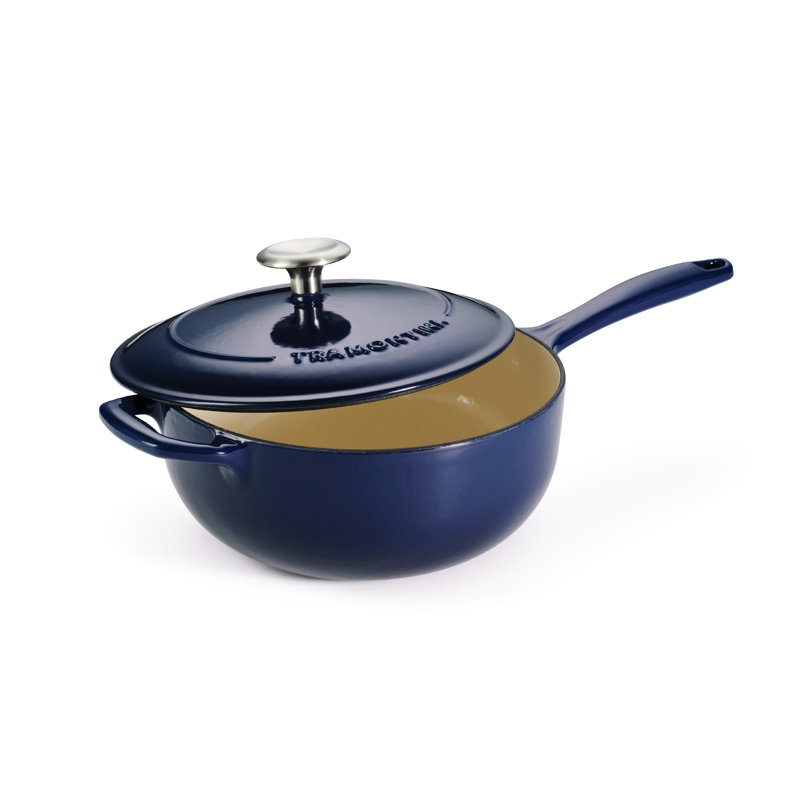 Tramontina Bestow Enameled Cast Iron Covered Saucier, Gradated Cobalt, 3 qt.