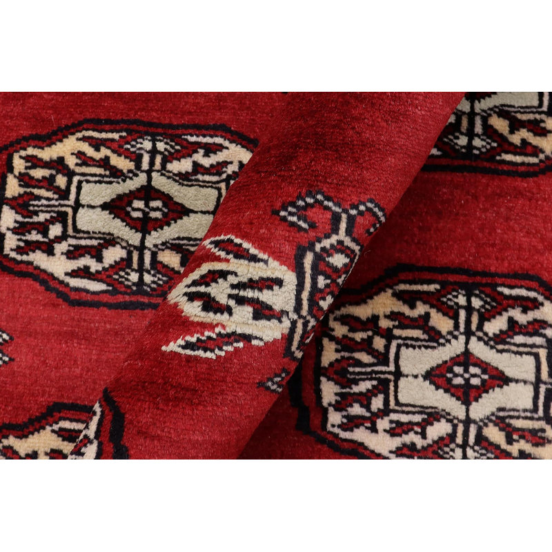 Tapis rouge rectangulaire unique de 6 pi 2 po x 9 pi 1 po Righley