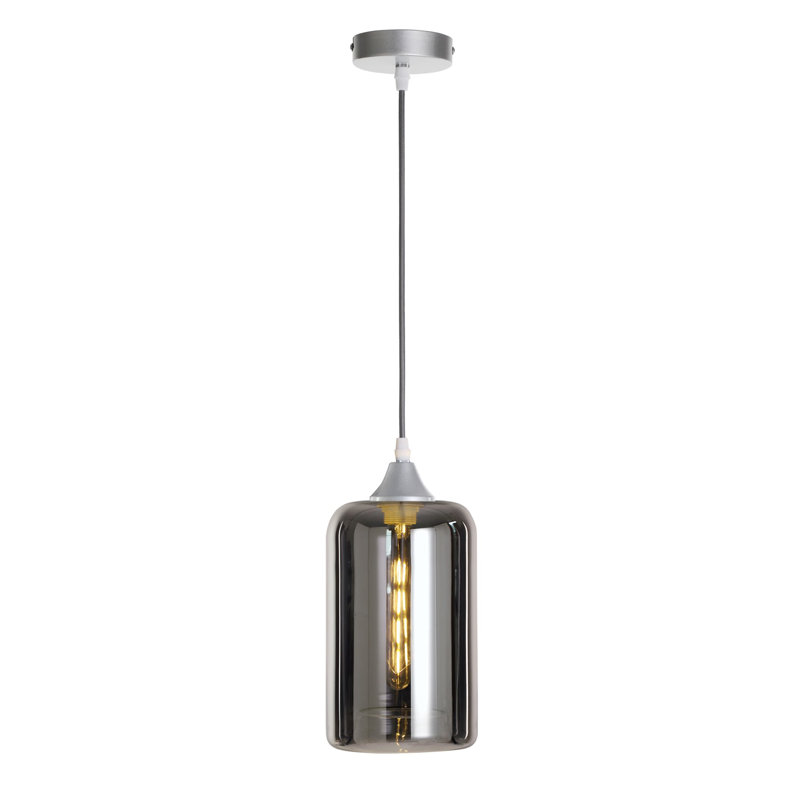 Aevyn 1 - Light Cylinder Pendant, Silver, Silver