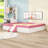 Wooden Upholstered Daybed with Stairs and Slats-1312462256