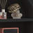 Black Solid Wood Freestanding Fireplace