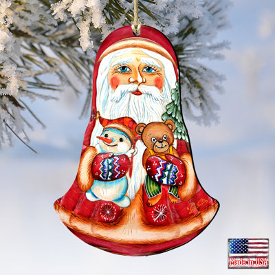 5'' Handmade Wood Shatterproof Holiday Shaped Ornament