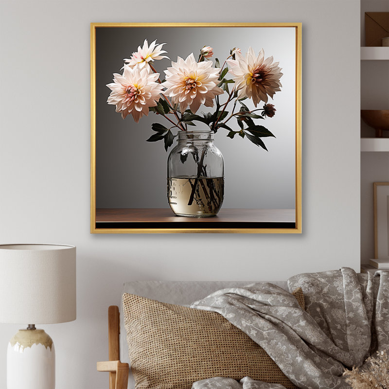 «Mums Minimalisme Dream Photo I» sur toile, H 30 po x l 30 po x P 1 po, Cadre flottant doré