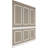 94 1/2"L (Adjustable 108"H to 132"H) Ashford Square Panel Stacked Wall Wainscot Paneling Kit