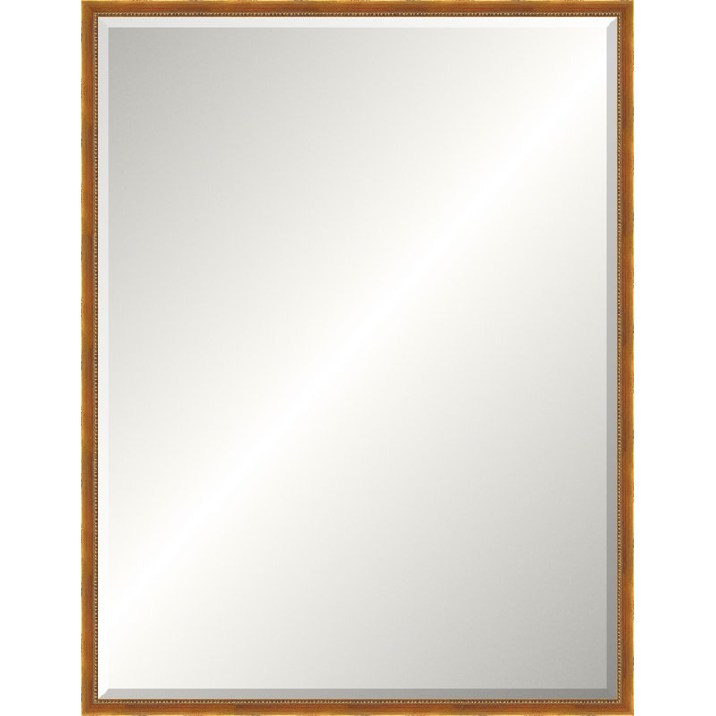 Antique Gold Beaded Mirror, Medium rectangle