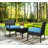 Holmsten 2 - Person Patio Conversation Set with Cushions-2089344099