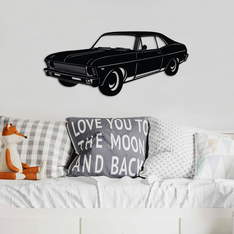 Stylish Decorative Metal Wall Accessory, Black, 23.6 x 10.6 inches | 100% Metal with 0.06-inch Thickness | Lightweight at 1.6 lbs | Ideal for Home Decor, Modern Aesthetic, and Unique Wall Art Display