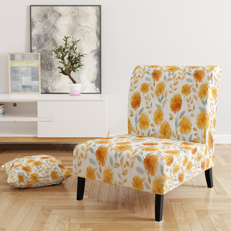 Fauteuil de chambre Floral, Pantoufle sans accoudoirs