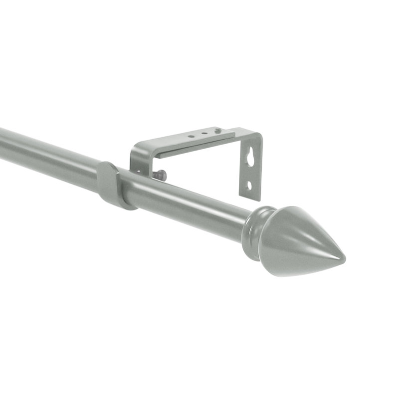Tringle à rideaux simple Varennes, H 0,62 po x l 120 po x P 0,62 po, Étain