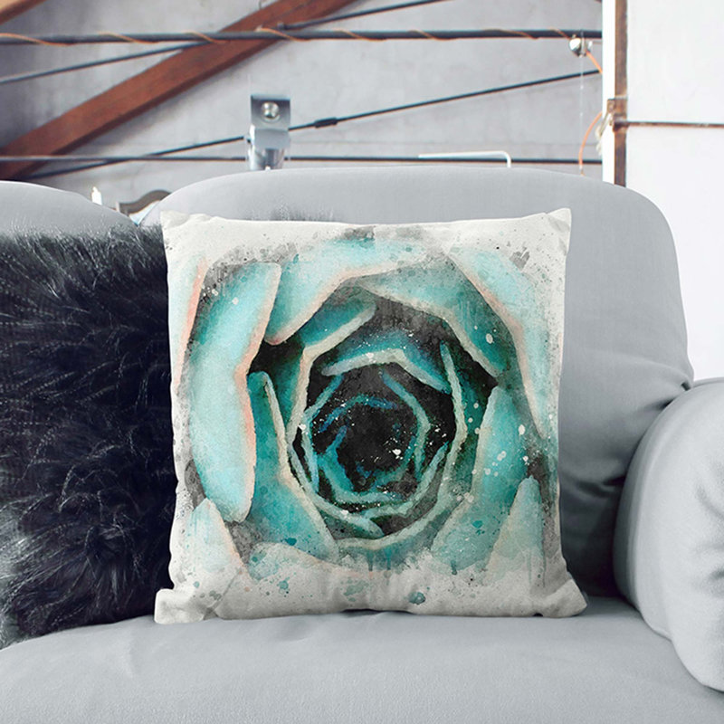 Square Throw Cushion, 40cm H x 40cm W x 15cm D, White
