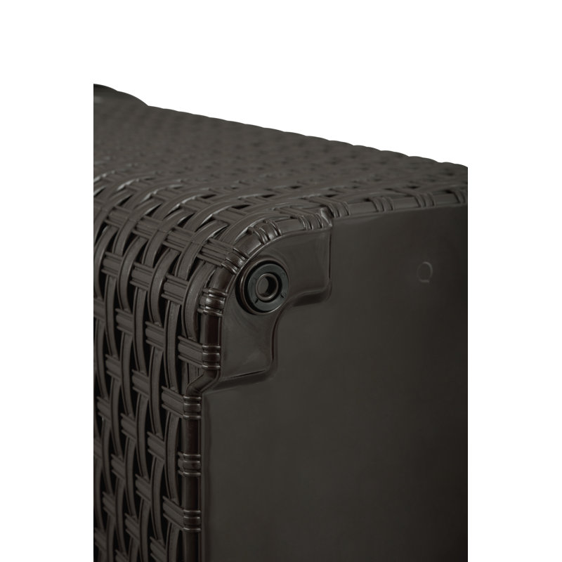 Wicker Laundry Hamper, 23.25" H x 17" W x 14" D, Brown
