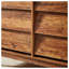 Commode double 6 tiroirs Vintage en MDF brun avec design biseauté