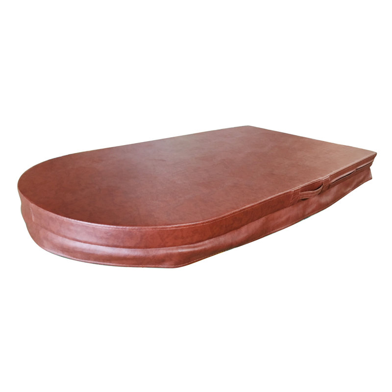 Burgundy Oval Hot Tub Insulator Top Cover