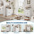 Farmhouse Storage Cabinet with Doors and Drawers, Freestanding Floor Sideboard with Shelf for Bathroom, Kitchen, Laundry, Pantry, Living Room and Bedroom-1066295486
