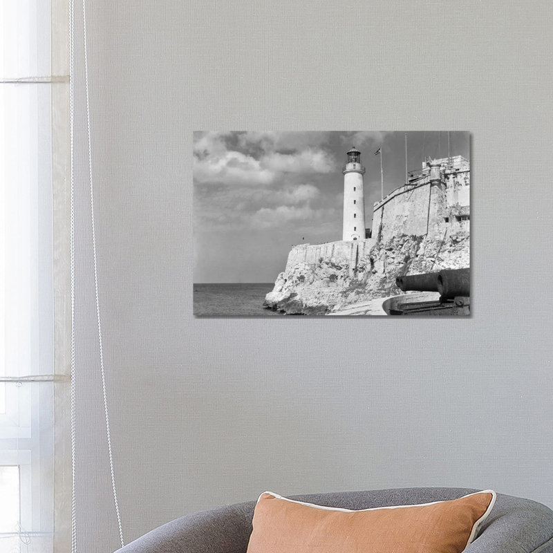 1930S-1940S Lighthouse At Morro Castle Havana Bay Havana Cuba - Wrapped Canvas Print, 66.04 cm H x 45.72 cm W x 3.175 cm D