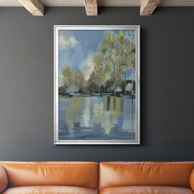«Enchanted Forest I», reproduction encadrée de qualité supérieure - prête à être accrochée, Feuille argentée