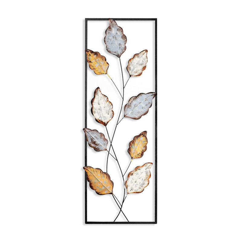 Handmade Decorative Metal Wall Accessory, 12.6 x 35.4 inches | 100% Metal, Thickness: 0.06 inches | Unique Hand-Painted Design, Perfect for Home Decor | Versatile Wall Hanging with Distinctive Color Variations