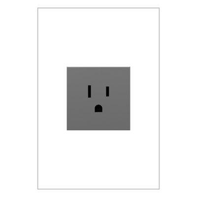 Legrand Adorne 15 Amp Single Tamper-resistant Outlet, Graphite