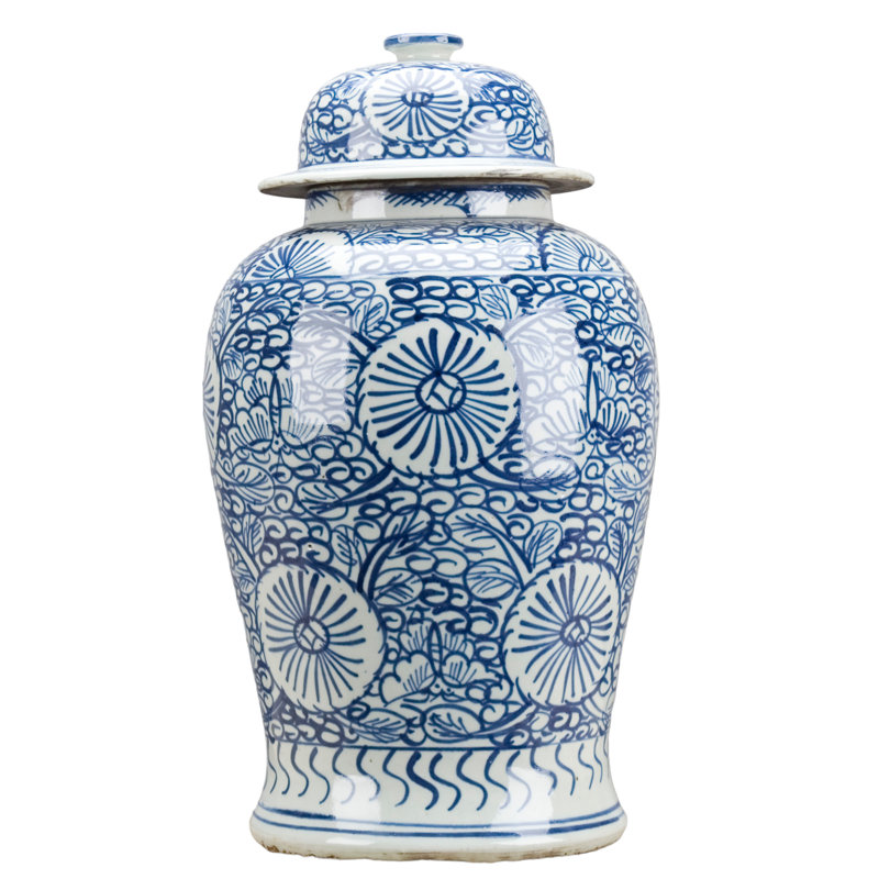 Handmade Porcelain China Ginger Jar
