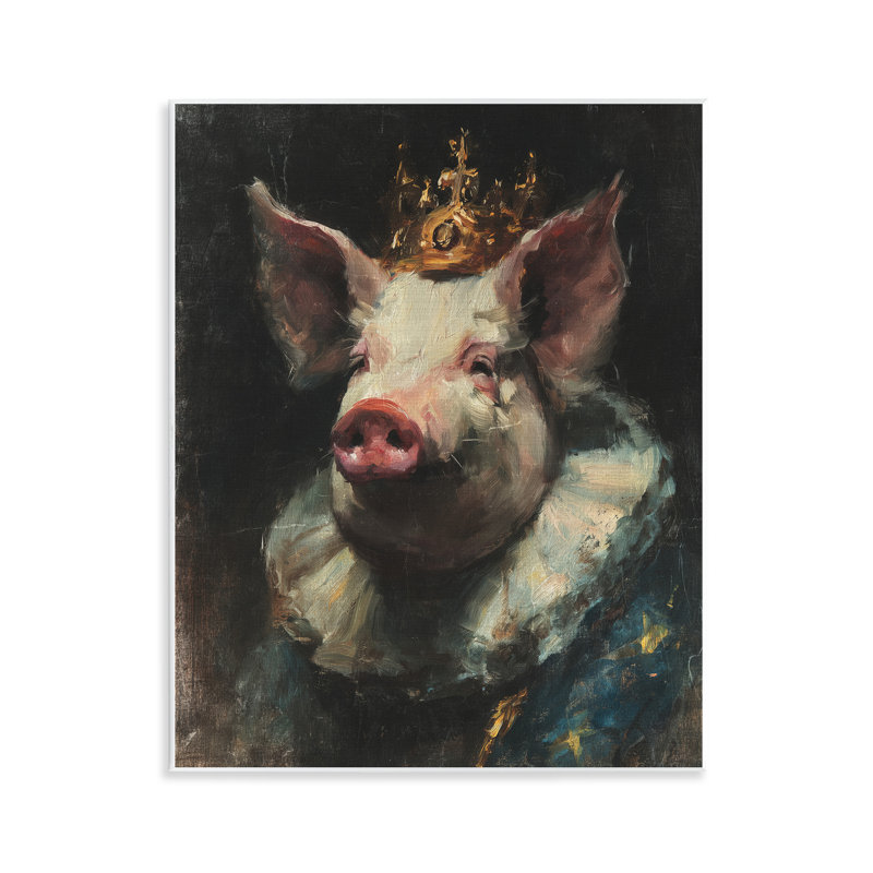 Plaque murale cochon couronné impérial, design par Svetlana Aleynikova