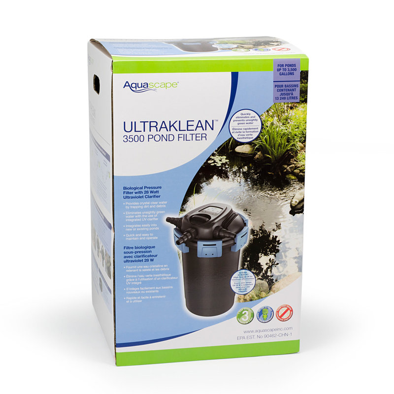 UltraKlean 3500 Black and Blue Pond Filter