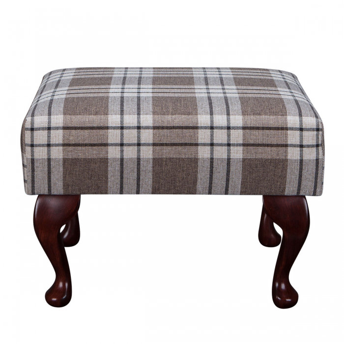 50.8cm Wide Rectangle Plaid Footstool Ottoman