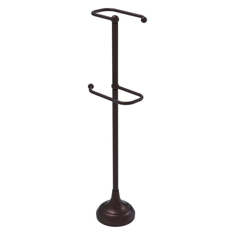 Porte-papier hygiénique sur pied 2 rouleaux, Bronze antique