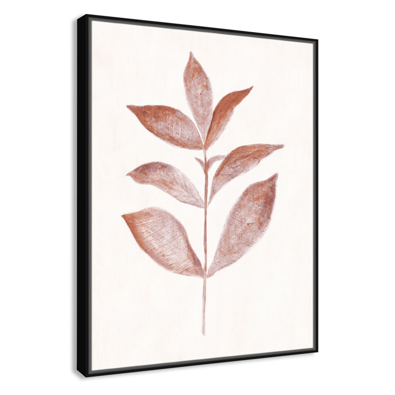 Wilfrid Red Leaf III par Tara Studios - reproduction d'art, H 41,5 po x l 31,5 po x P 2 po, Toile avec cadre noir