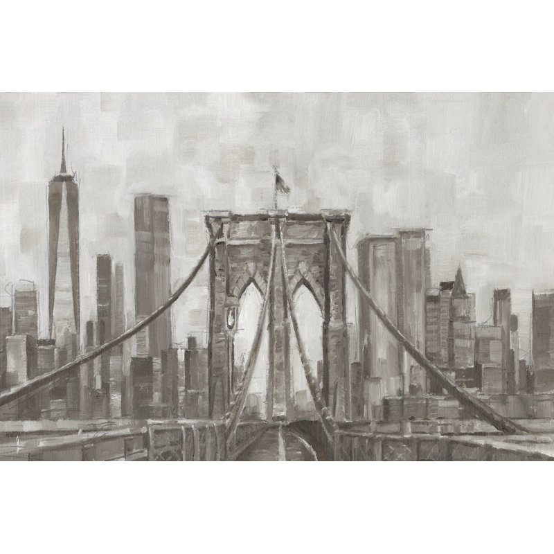 New York Panoramic 1 Piece Wrapped Canvas Wall Art, 30cm H x 46cm W