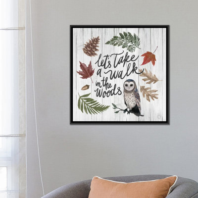 «Walk in the Woods», art textuel sur toile