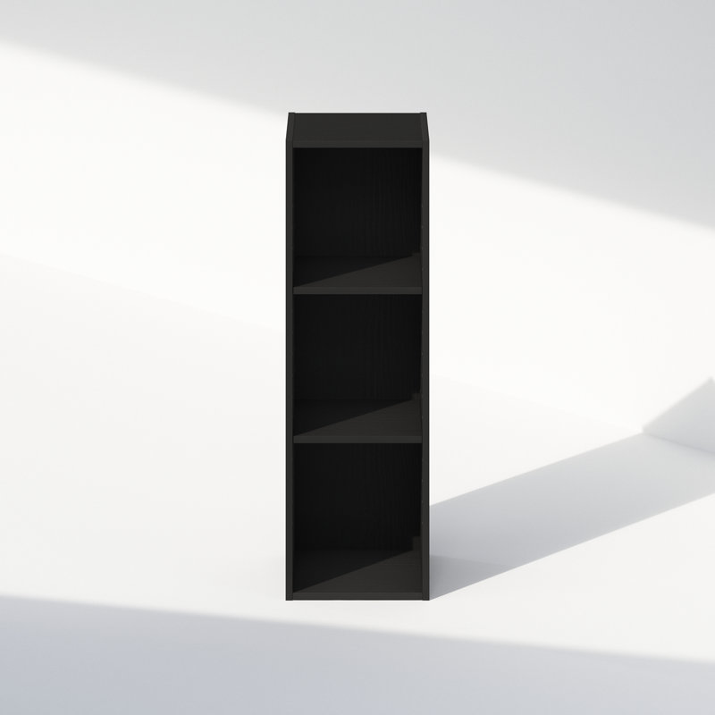 Étagère de rangement à 3 niveaux pour vêtements et garde-robe Shavon, 10 po de largeur, Bois noir