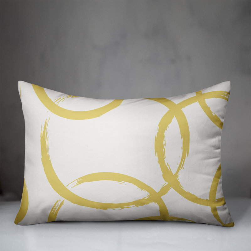 Ducret Outdoor Rectangular Pillow Cover & Insert, Yellow