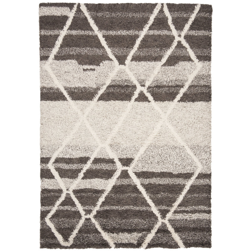 Probst Hand Tufted Wool Geometric Rug, Rectangle 5' x 8'