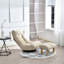Fauteuil inclinable pour le balcon - réglable avec 3 sections de dossier et 14 sections de tête, siège à ressorts intégré, dossier ergonomique confortable de style japonais à dossier simple, 360
