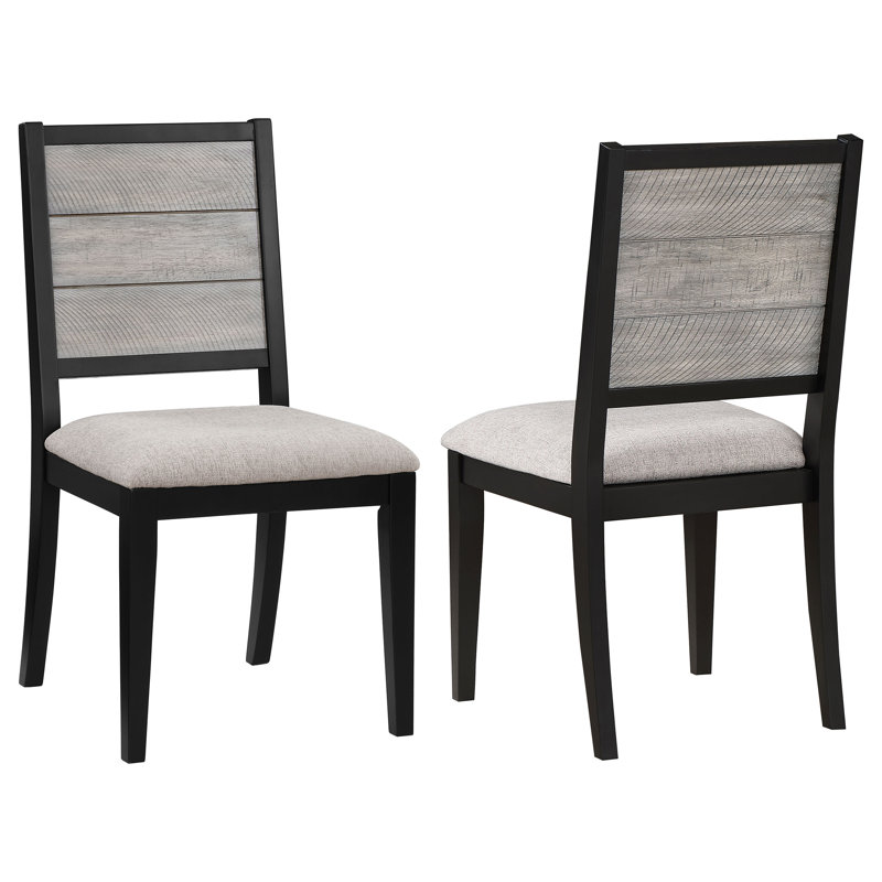 Armela Wood Dining Side Chair Grey and Black