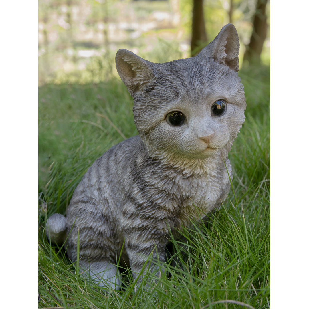 Head-Tilting Tabby Kitten Sitting Hi-Line Gift Ltd. 