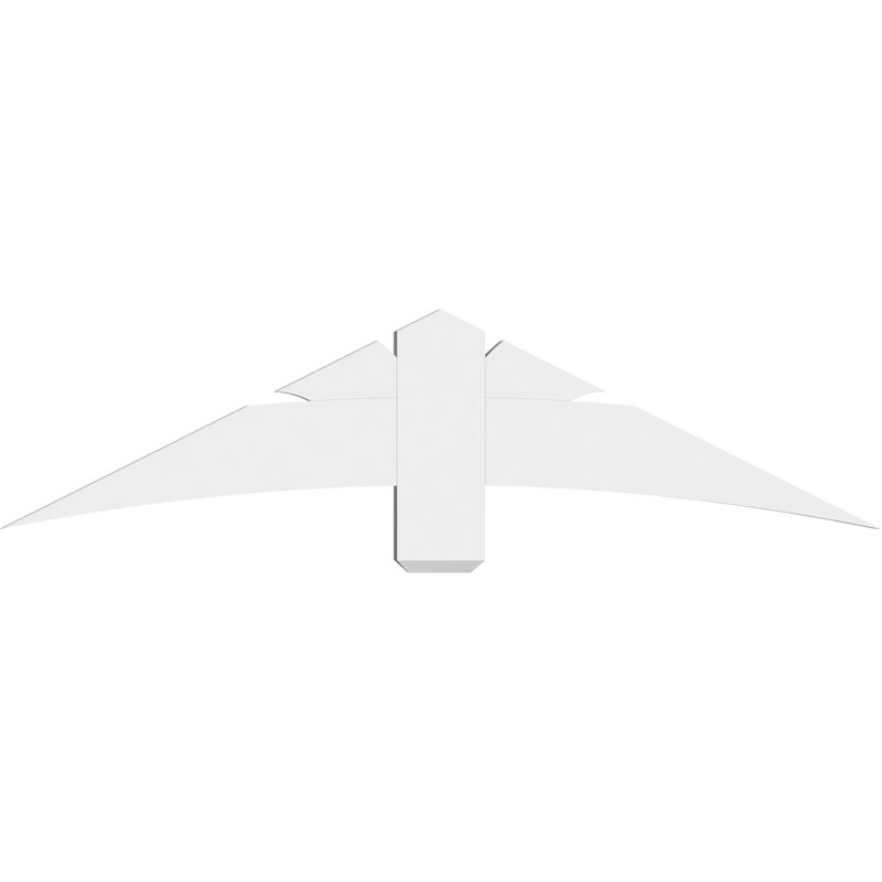 Support pour pignon Davenport, H 15 po x l 60 po (pas: 6/12), P 2 po x F 6 po, PVC