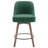 Swivel Upholstered Counter Stool with Solid Wood Frame-1896269818