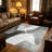 Grey Black Abstract Wave carpet-easy to clean, machine-washable, soft and comfortable; suitable for door mats, kitchens, living rooms, bedrooms, corridors, and laundry areas. Easy to clean, durable carpet for home decoration.-178283348