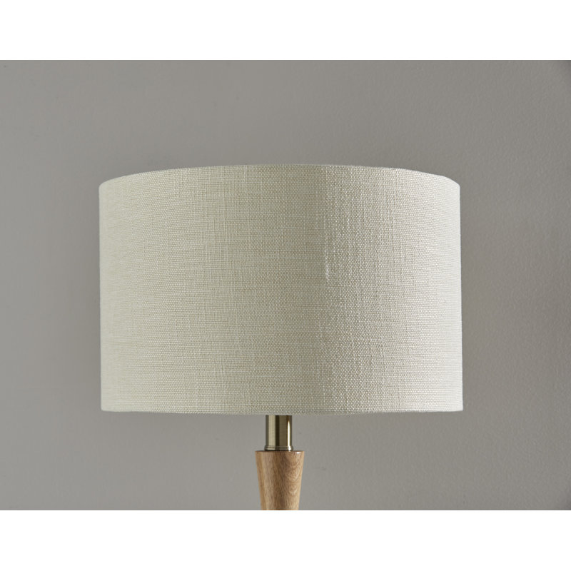 Lampe de table beige / laiton 25,5 po Cournoyer
