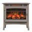 Chaufferette de foyer électrique autoportante avec effet de flamme 3D duraflame pour 1000 pieds carrés Pi. Chambre, gris français-940030201