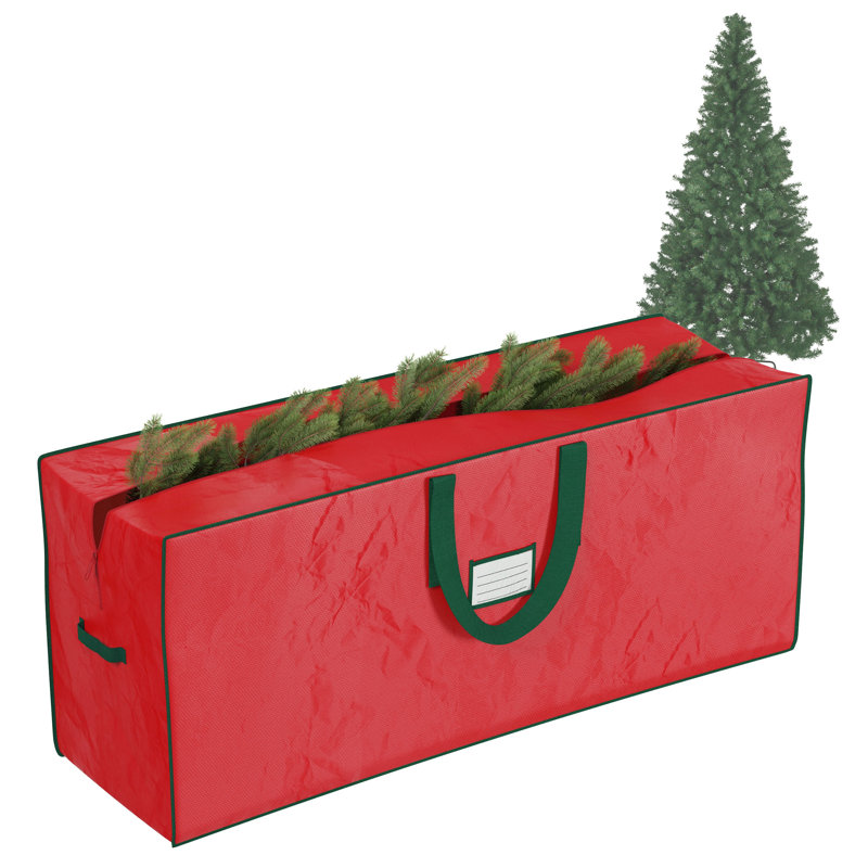 Sac de rangement pour arbre de Noël, Rouge, H 20 po x l 48 po x P 15 po