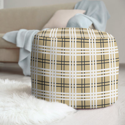 Upholstered Polyester Blend Ottoman