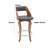 Brookson Swivel Counter or Bar Height Bar Stool with Open Back in Faux Leather, and Walnut Wood-197712808-197712809