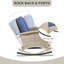 Ensemble de chaises berçantes en osier avec table d'appoint Esquer-689118806-689118805