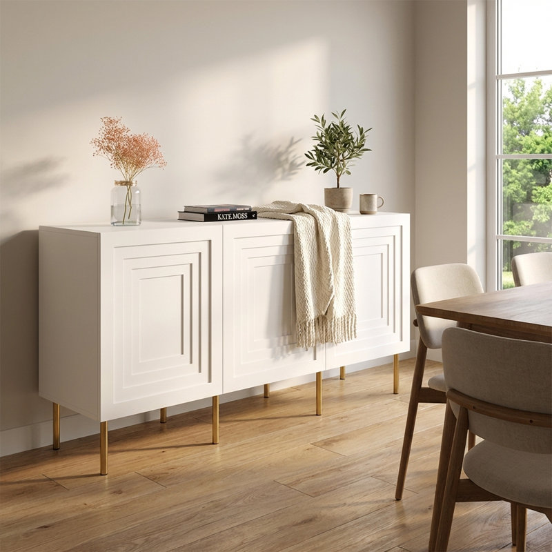 Cambridge 60" Sideboard with Matte Finish, White