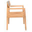 4 chaises d'extérieur en bois tressé gris aspect corde tressé pour toutes saisons