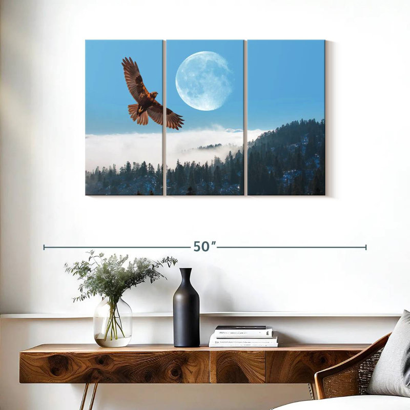 Eagle Over Fogy Mountains, 24" H x 38" W