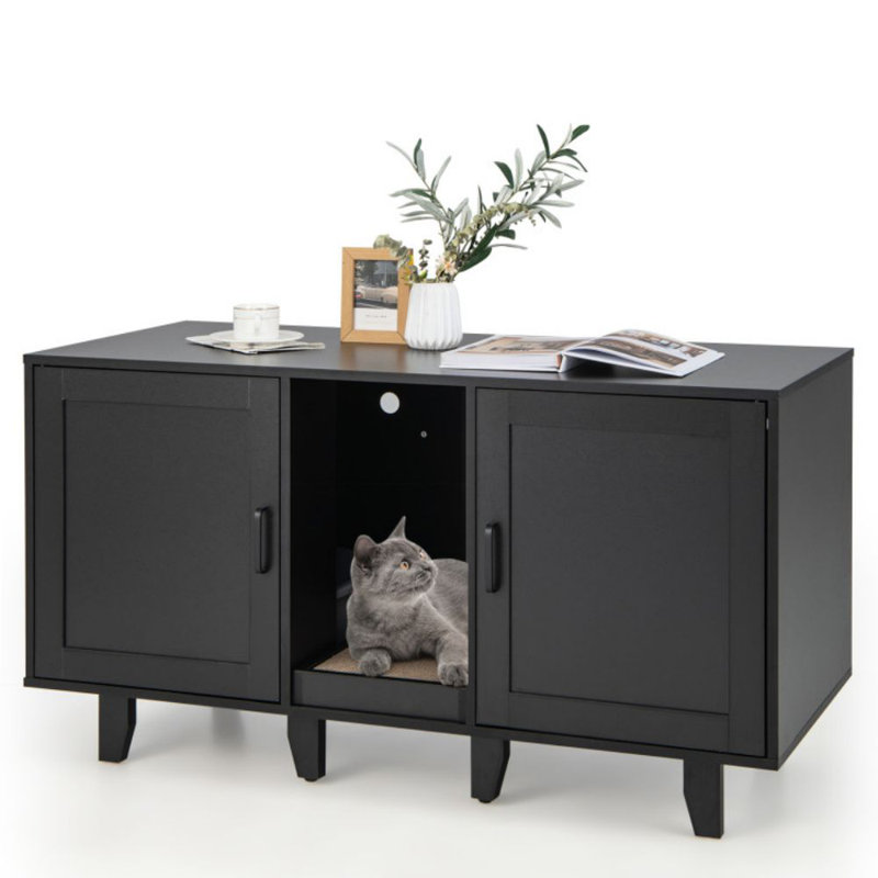 Enceinte pour chat cachée Eccles, Noir