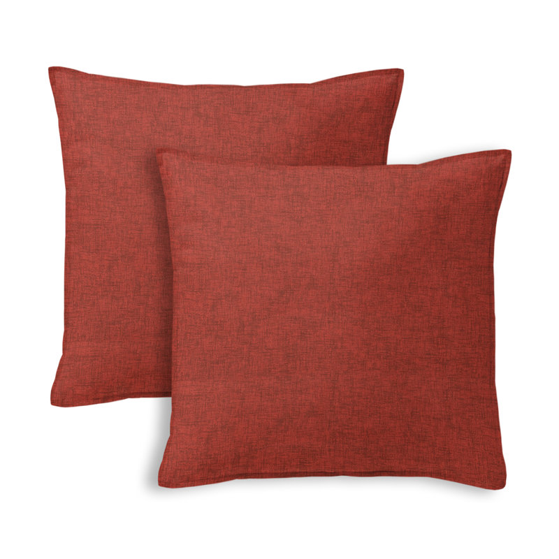 Polyester Throw Square Indoor/Outdoor, Red, Abstract